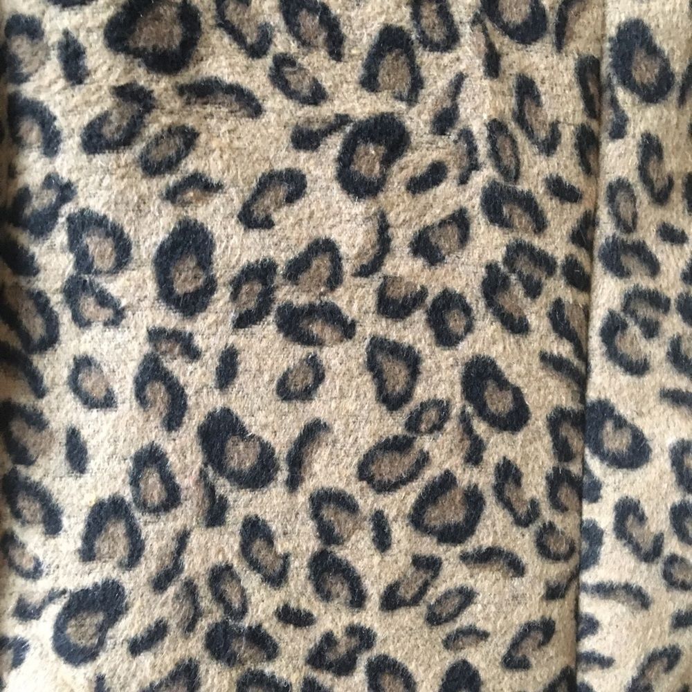 Kendall & Kylie Leopard Front Snap Coat Tan XS - Picture 7 of 8